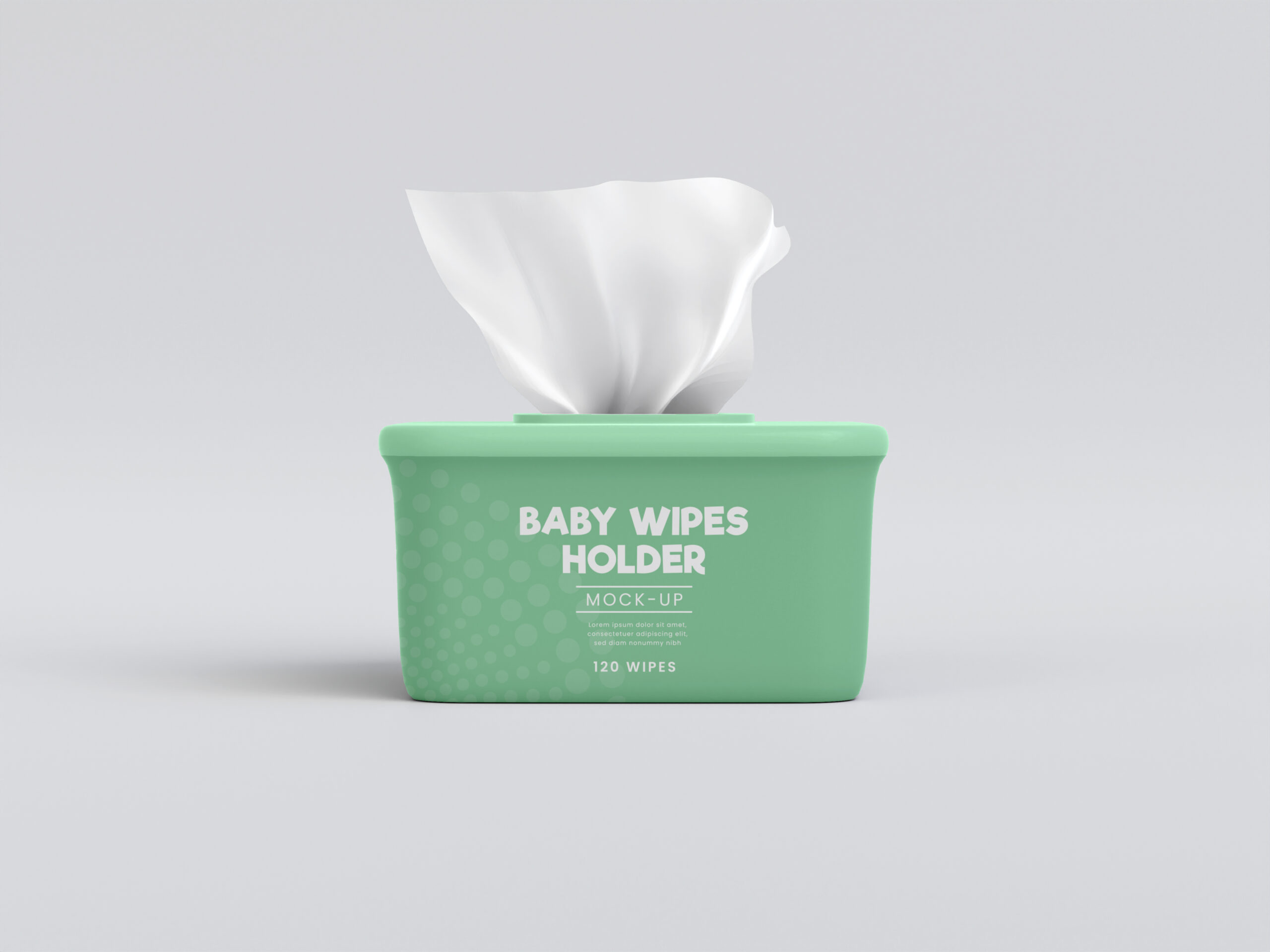 Baby Wipes Box Packaging Mockup