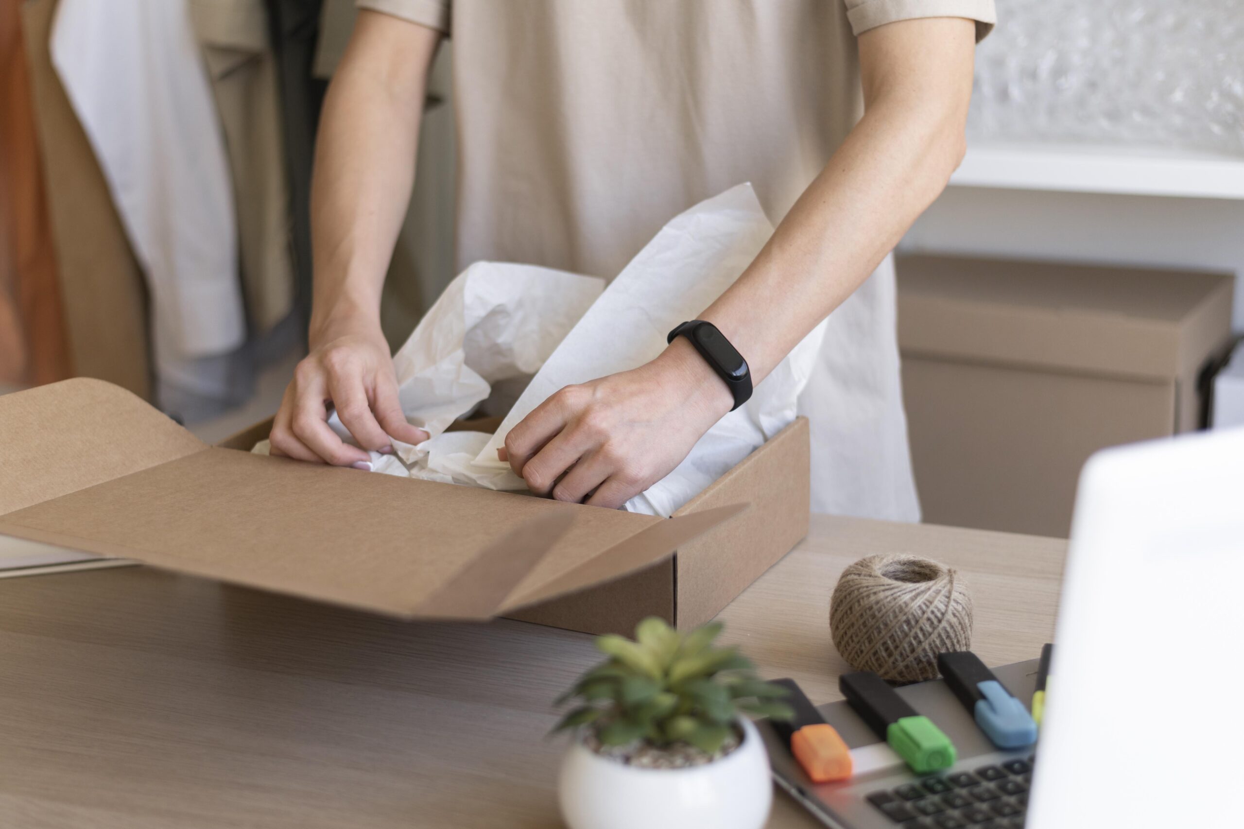 close-up-hands-packing
