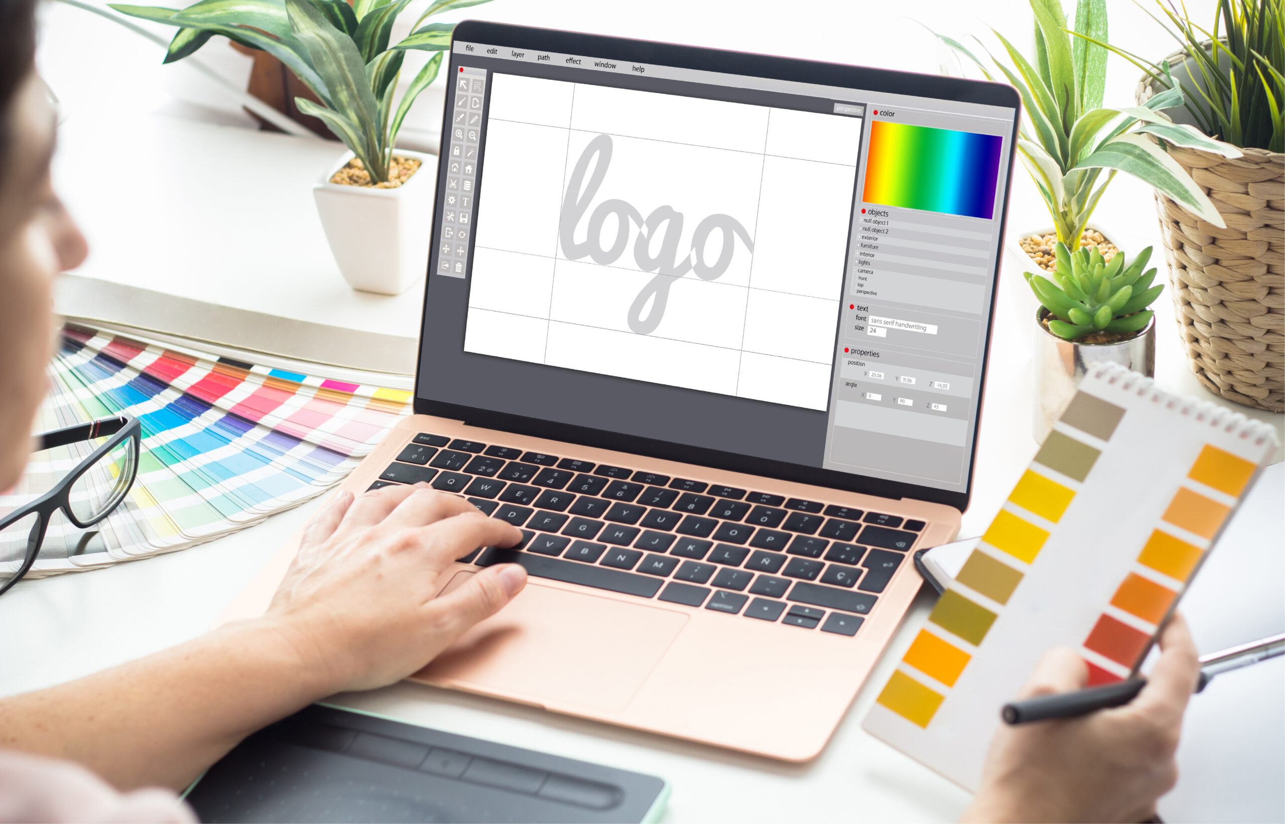 Photo graphic design drawing sketches logo design (6)